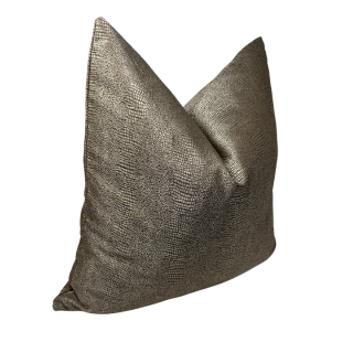 Textured Metallic Gold Throw Pillow